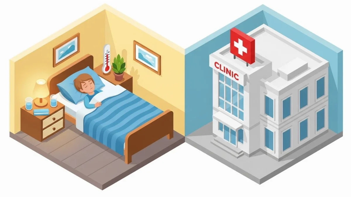 Một trẻ đang được cho uống nước bù điện giải khi trẻ bị sốt