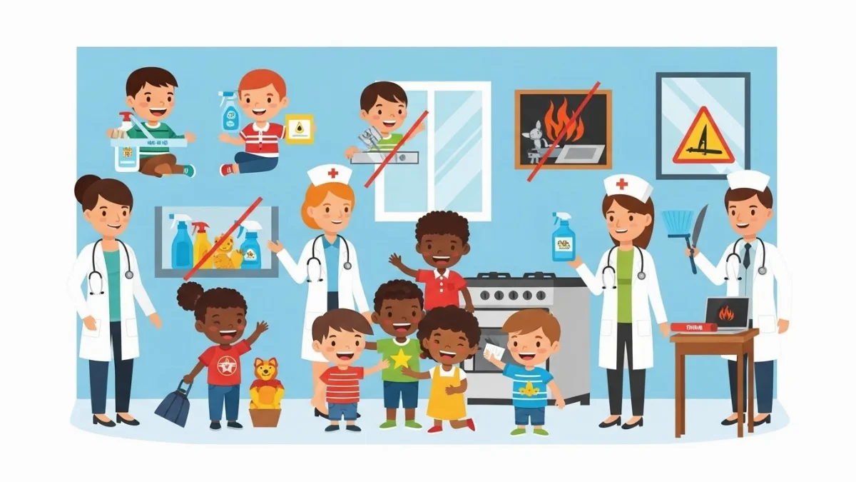 Trẻ nhỏ tránh xa bếp nấu ăn nguy hiểm để phòng tránh tai nạn bỏng